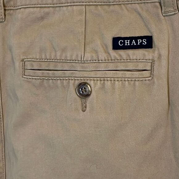 Chaps‎ Flat Front Khakis. Boys Size 14 Husky. Tan - Picture 3 of 6